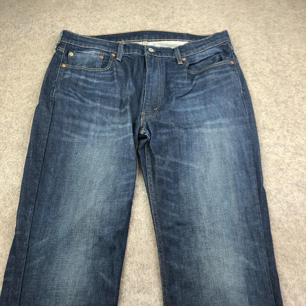 Levis 514 Jeans Mens 38x32 Blue Medium Wash Regular Straight Denim Pants Casual